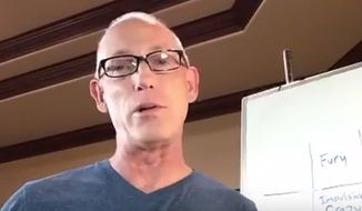 Cartoonist and political commentator Scott Adams discusses Judge Brett Kavanaugh&#39;s chances of being confirmed to the U.S. Supreme Court in a video posted on social media channels Sept. 25, 2018. (Image: Twitter, Scott Adams video screenshot)