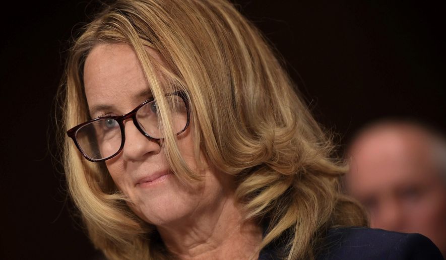 Christine Blasey Ford claimed that Supreme Court nominee Brett M. Kavanaugh sexually groped her 36 years ago when he was 17. (Associated Press/File)