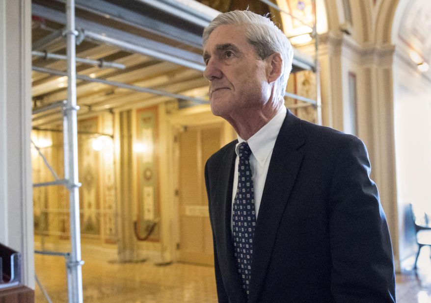 Special counsel Robert Mueller departs after a meeting on Capitol Hill in Washington. (AP Photo/J. Scott Applewhite, File) ** FILE **