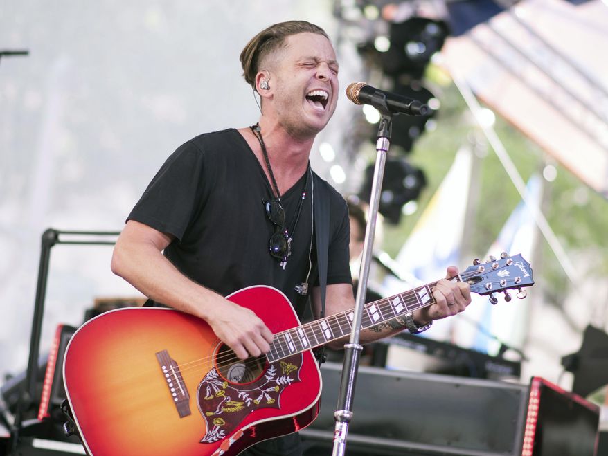 FILE - In this July 13, 2018 file photo shows Ryan Tedder from the band OneRepublic performing on NBC's "Today" show in New York. Tedder will serve as a producer for the competition series "Songland." (Photo by Charles Sykes/Invision/AP, File)