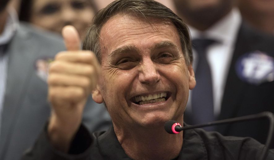 Jair Bolsonaro, the maverick, politically incorrect, far-right populist presidential candidate, was leading his opponent by 18 percentage points a week before Brazil&#39;s election runoff. (Associated Press/File)