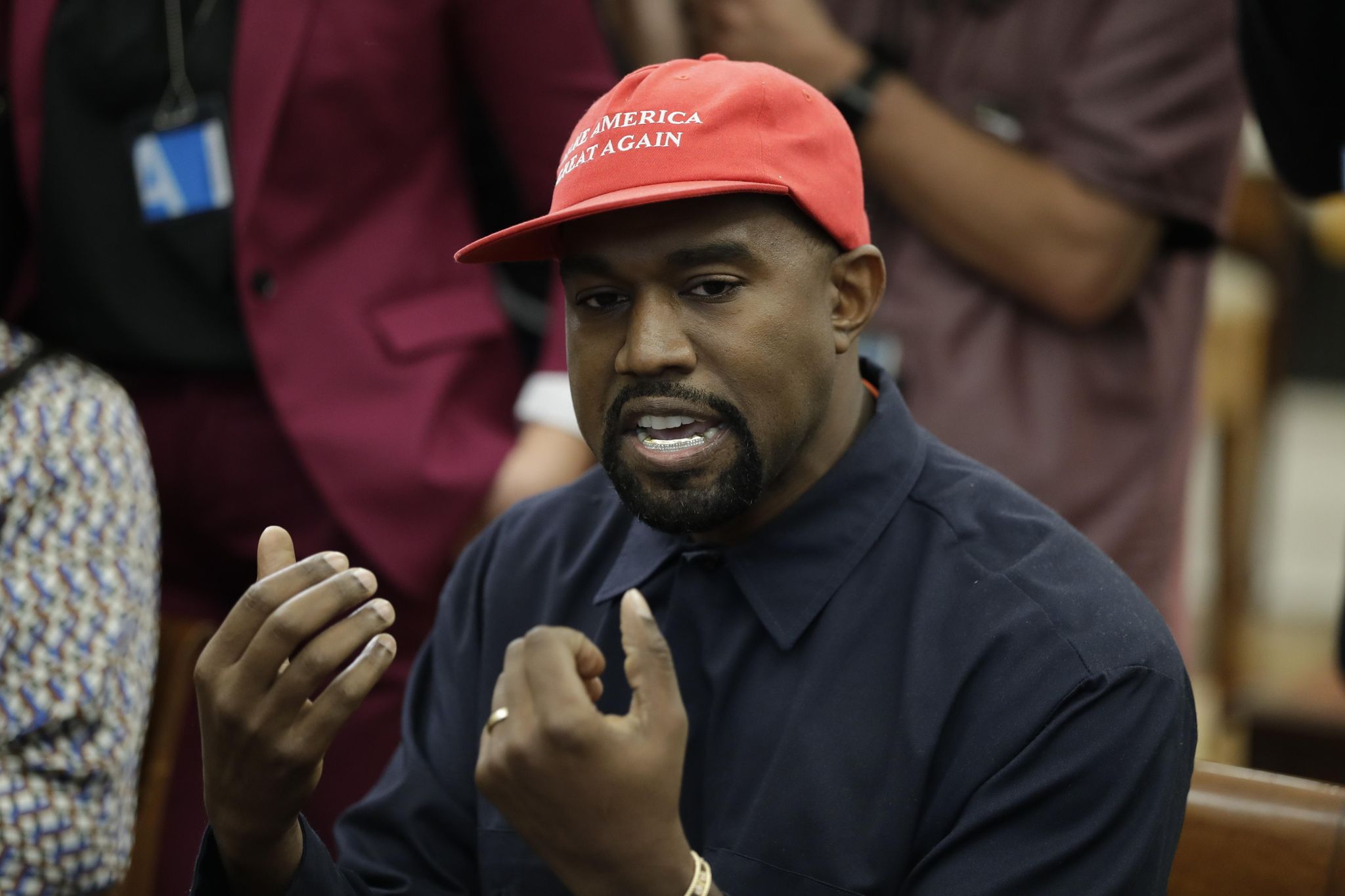 The Latest: Trump welcomes Kanye West to the Oval Office - Washington Times