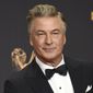 In this Sept. 17, 2017, photo, Alec Baldwin poses in the press room with the award for outstanding supporting actor in a comedy series for &amp;quot;Saturday Night Live&amp;quot; at the 69th Primetime Emmy Awards in Los Angeles. (Photo by Jordan Strauss/Invision/AP) **FILE**