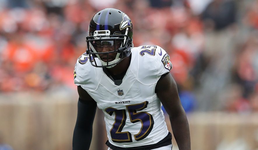 Baltimore Ravens cornerback Tavon Young missed all of last season with a torn ACL. Young has started in two of the Ravens&#x27; first six games. (ASSOCIATED PRESS)