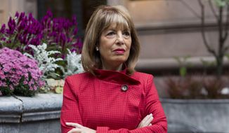 In this Oct. 15, 2018, photo, Rep. Jackie Speier (D-Calif.) poses for a portrait in New York. (AP Photo/Mark Lennihan) **FILE**