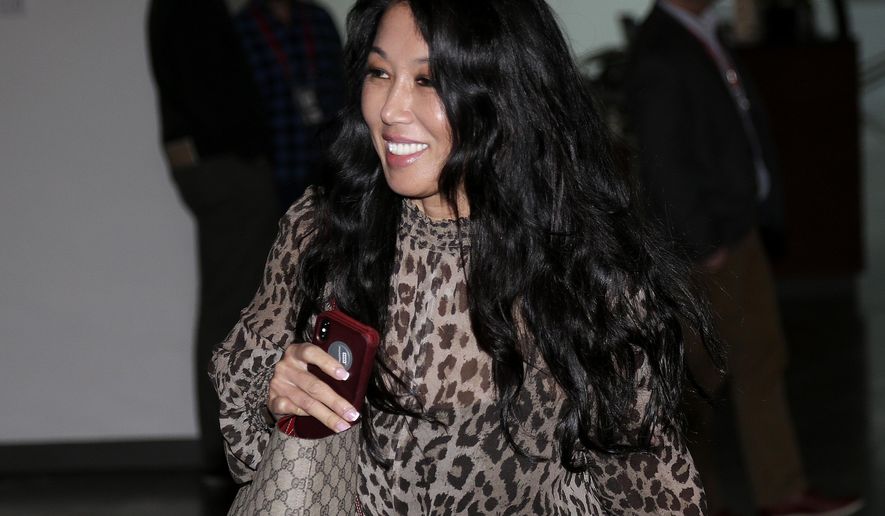 Buffalo Bills owner Kim Pegula arrives for the NFL football fall meetings in New York, Tuesday, Oct. 16, 2018. (AP Photo/Seth Wenig)