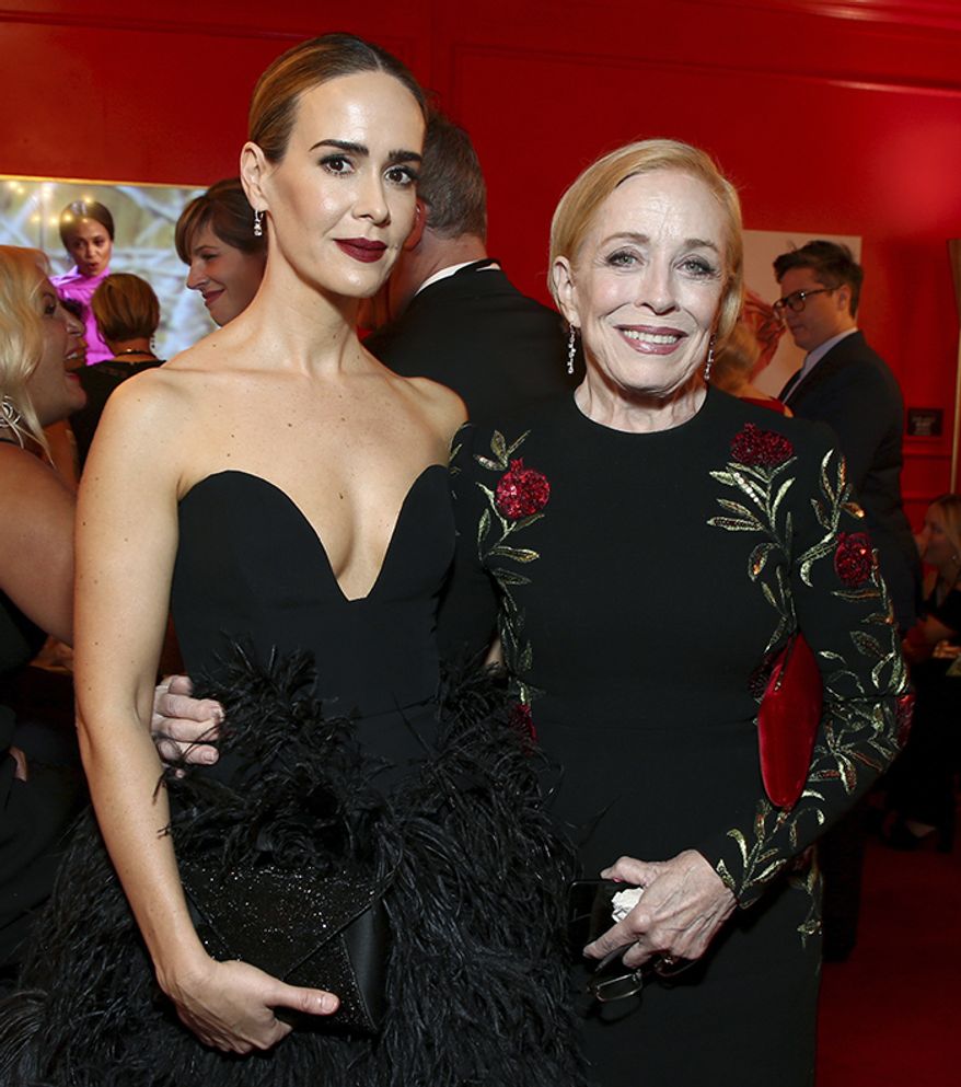 Sarah Paulson, born 1974 and Holland Taylor, born 1943, Age Difference: 32 years Sarah Paulson, left, and Holland Taylor pose in the Lindt Chocolate Lounge at the 70th Primetime Emmy Awards on Monday, Sept. 17, 2018, at the Microsoft Theater in Los Angeles. (Photo by John Salangsang/Invision for the Television Academy/AP Images)