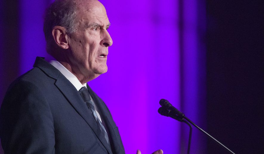 Director of National Intelligence Dan Coats speaks at the DC CyberTalks conference, Thursday, Oct. 18, 2018, in Washington. (AP Photo/Alex Brandon)