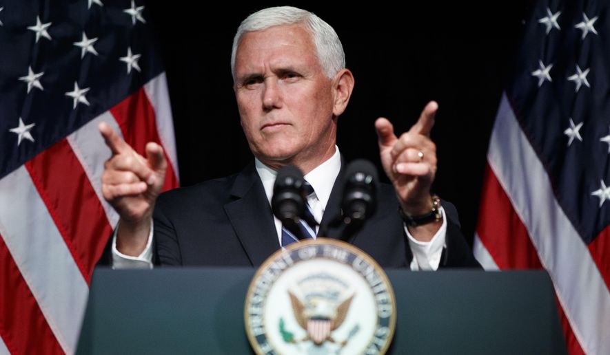 Vice President Mike Pence is one of the officials looking for a location for the military&#39;s Space Command. (Associated Press/File)