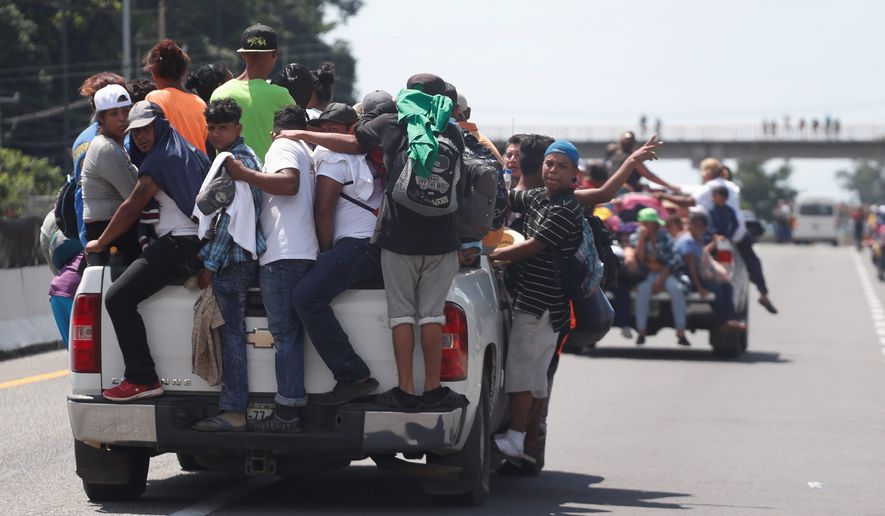 Central American migrants overwhelmed authorities at the Mexican border and prepared for the long journey across the country toward the U.S., where they plan to test the Trump administration&#39;s resolve. (Associated Press)