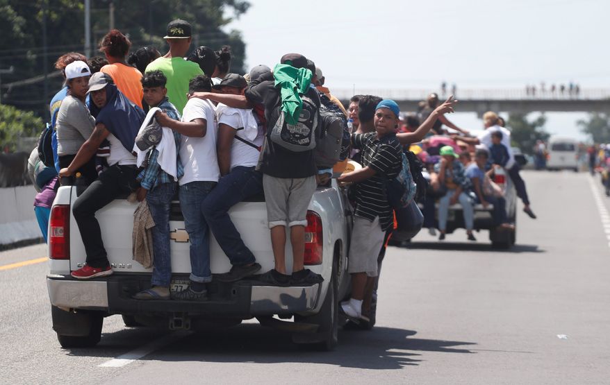 Central American migrants overwhelmed authorities at the Mexican border and prepared for the long journey across the country toward the U.S., where they plan to test the Trump administration&#39;s resolve. (Associated Press)