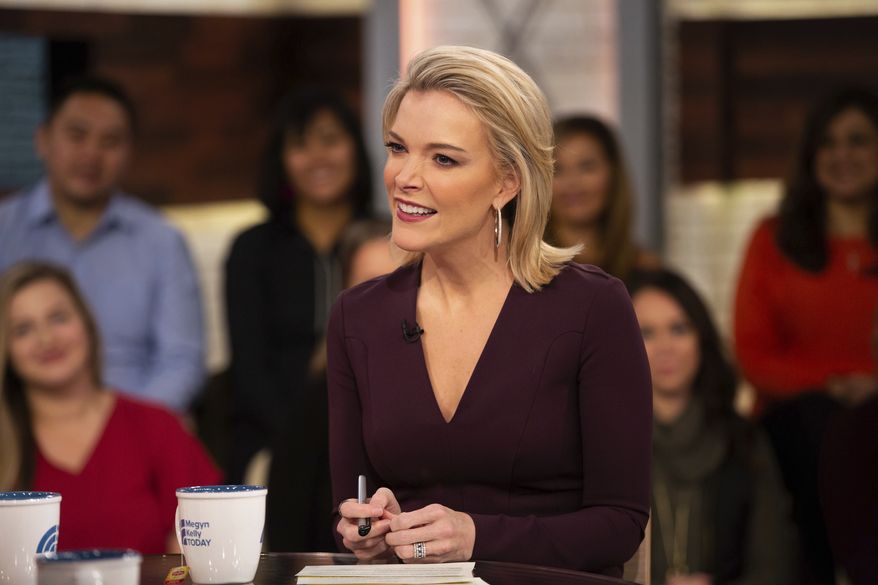 This Oct. 22, 2018, photo released by NBC shows Megyn Kelly on the set of her show &quot;Megyn Kelly Today,&quot; in New York. NBC announced on Friday, Oct. 26, that &quot;Megyn Kelly Today&quot; will not return. (Nathan Congleton/NBC via AP)