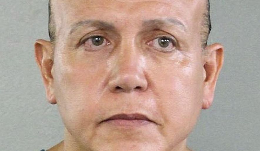 In this undated photo released by the Broward County Sheriff&#39;s office, Cesar Sayoc is seen in a booking photo, in Miami. (Broward County Sheriff&#39;s Office via AP)