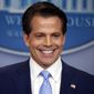 In this July, 21, 2017, file photo, then-White House Communications Director Anthony Scaramucci speaks to members of the media in the Brady Press Briefing room of the White House in Washington. (AP Photo/Pablo Martinez Monsivais, File)