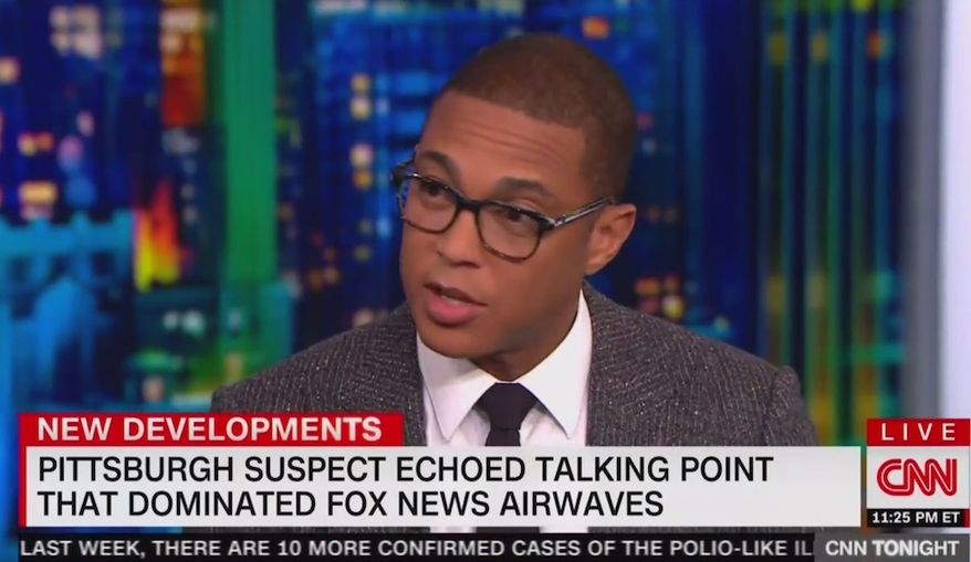 CNN&#x27;s Don Lemon talks about political rhetoric in the U.S. with guests, Oct. 30, 2018. (Image: CNN screenshot)