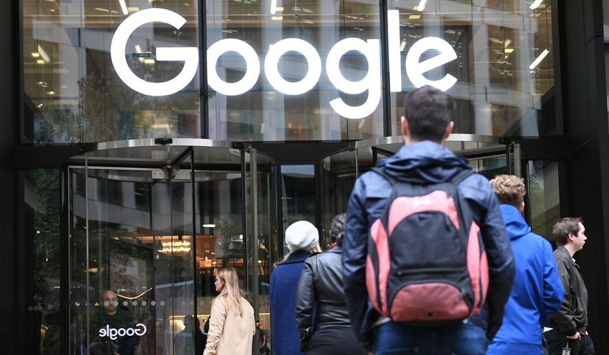 The Google offices in Granary Sqaure, London, Thursday Nov. 1, 2018. Hundreds of Google engineers and other workers walked off the job Thursday morning to protest the internet companys lenient treatment of executives accused of sexual misconduct. Employees were seen staging walkouts at offices in Tokyo, Singapore, London, and Dublin. (Stefan Rousseau/PA via AP)