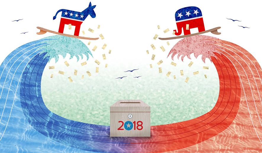 Election Waves Illustration by Greg Groesch/The Washington Times