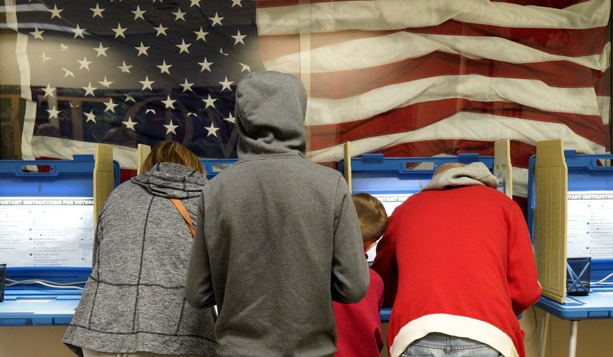 Residents vote early at the Douglas County Election Commission office in Omaha, Neb., Friday, Nov. 2, 2018. (AP Photo/Nati Harnik)