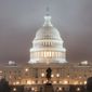 The U.S. Capitol Building in Washington is shrouded in fog early in the morning Tuesday, Nov. 6, 2018, on Election Day in the U.S. (AP Photo/J. David Ake)