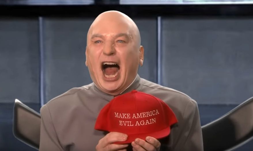 Comedian Mike Myers reprises his "Dr. Evil" role for a midterms election skit on NBC's "The Tonight Show," Nov. 5. 2018. (Image: YouTube, "The Tonight Show" video screenshot)