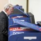 South Carolina Gov. Henry McMaster votes at a polling station Tuesday, Nov. 6, 2018, in Columbia, S.C. (AP Photo/Sean Rayford)