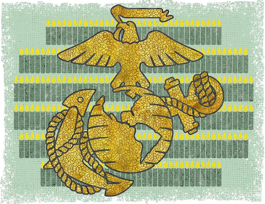 Marine Corps Birthday Illustration by Greg Groesch/The Washington Times