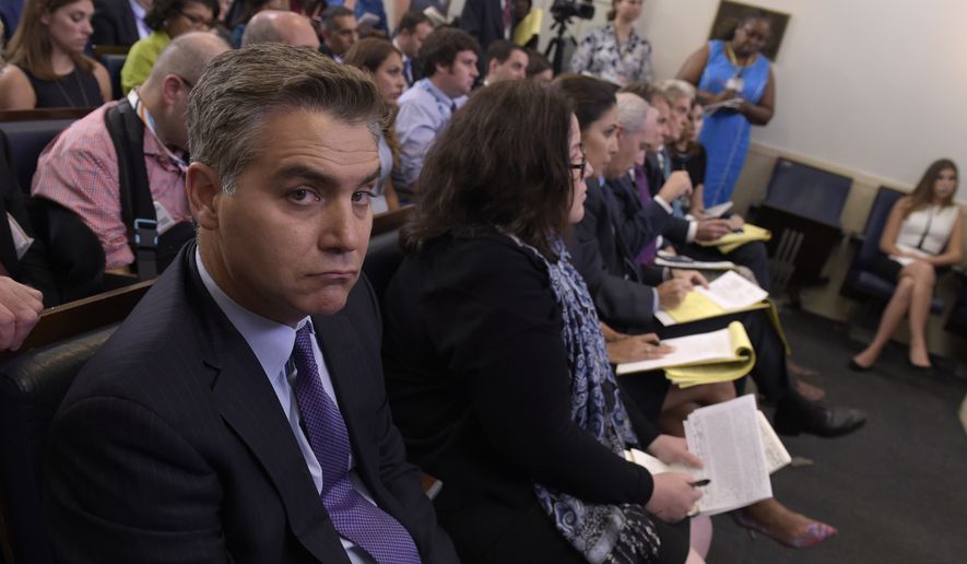 Jim Acosta is &quot;senior White House correspondent&quot; for CNN, but the manner in which he executes his duties betrays that label. (Associated Press/File)