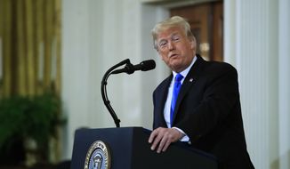 President Donald Trump speaks during a news conference in the East Room at the White House in Washington, Wednesday, Nov. 7, 2018. (AP Photo/Manuel Balce Ceneta)