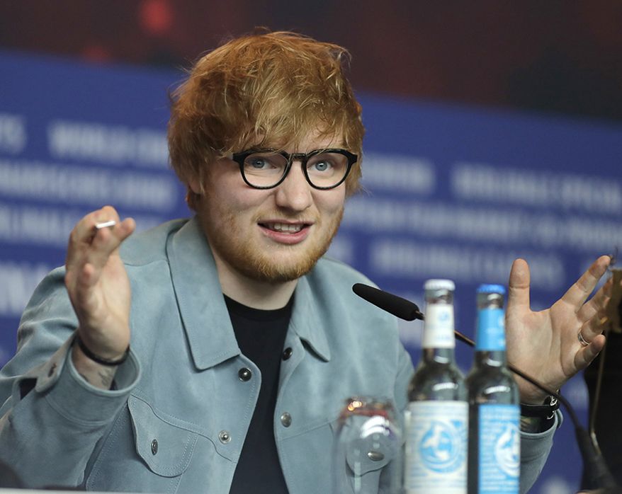 9. Ed Sheeran, 27, $65 million
Singer-songwriter Ed Sheeran speaks during a press conference for the film 'Songwriter' during the 68th edition of the International Film Festival Berlin, Berlinale, in Berlin, Germany, Friday, Feb. 23, 2018. (AP Photo/Markus Schreiber)