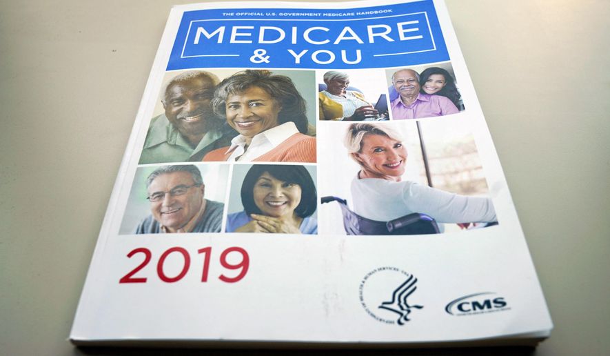 The U.S. Medicare Handbook is photographed Thursday, Nov. 8, 2018, in Washington. Seniors in many states will be able to get additional services like help with chores, safety devices and respite for caregivers next year through private ‘Medicare Advantage’ insurance plans. It’s a sign of potentially big changes for Medicare. (AP Photo/Pablo Martinez Monsivais)