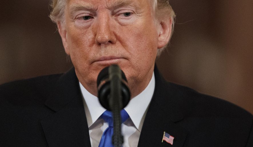 In this Nov. 7, 2018, photo, President Donald Trump listens to a question during a news conference in the East Room of the White House in Washington. Getting Trump&#39;s tax returns is high on the list of Democratic priorities now that they have won the House. By law, the leaders of tax-writing committees in the House and Senate can obtain tax returns and related information from the Internal Revenue Service. The House panel will be controlled by the Democrats next year. Yet there’s no guarantee that the Trump administration will provide the president’s returns. (AP Photo/Evan Vucci)