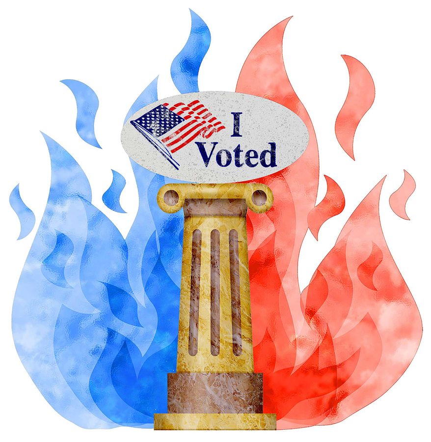 Middle Voters Prevail Illustration by Greg Groesch/The Washington Times