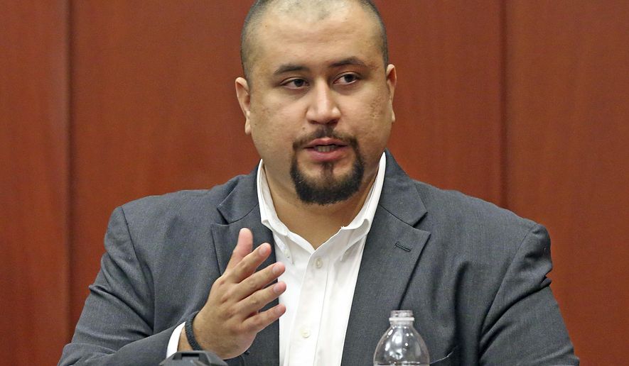FILE - In this Sept. 13, 2016, file photo, George Zimmerman looks at the jury as he testifies in a Seminole County courtroom in Orlando, Fla. On Tuesday, Nov. 13, 2018, Zimmerman is expected to enter a no contest plea to resolve a misdemeanor charge of stalking a private investigator in the latest run-in with the law for the neighborhood watch leader who killed Trayvon Martin. (Red Huber/Orlando Sentinel via AP, Pool, File)
