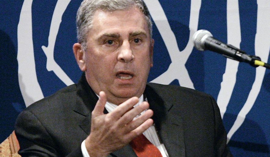 In this Dec. 10, 2007, file photo, retired Army Gen. John Abizaid, speaks in San Francisco. Abizaid is President Donald Trump’s pick to be U.S. ambassador to Saudi Arabia. If confirmed by the Senate, Abizaid would fill a key diplomatic vacancy at a time when U.S.-Saudi relations are being tested by the death of a journalist critical of the royal family in the Saudi Consulate in Istanbul. Abizaid, who retired in 2007, is the longest serving commander of the U.S. Central Command. (AP Photo/Ben Margot, File)
