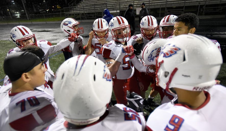 The Centennial Eagles in Howard County, Maryland, are back on the field after a year without varsity football. The Eagles have had trouble finding enough players for a team and did not scored a single point all season. (Photograph by Steve Ruark/Special to The Washington Times)