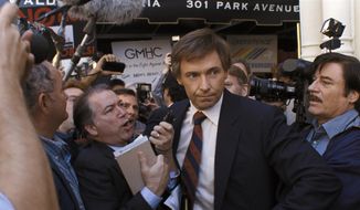 FILE - This file image released by Sony Pictures shows Hugh Jackman in a scene from &amp;quot;The Front Runner.&amp;quot; The Gary Hart saga of 1987 is barely remembered by many, and seen largely as a sad political footnote, even an unfortunate joke. Makers of “Front Runner,” starring Jackman as the once-promising Colorado senator, argue that Hart’s story was hardly a joke but actually a watershed moment for American politics, journalism and culture, when politicians became celebrities and their private lives became public property. And, they say, it remains deeply relevant today. (Sony Pictures via AP, File)