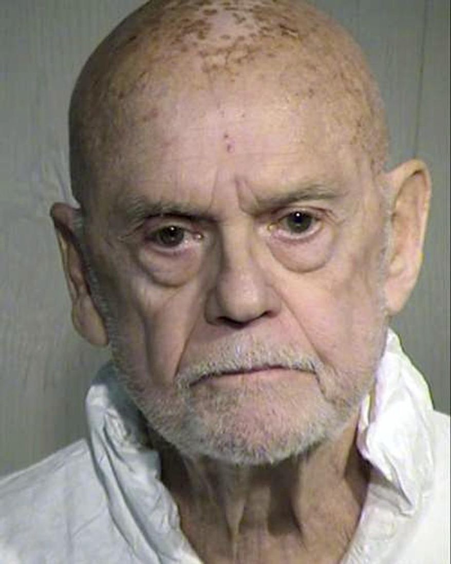 This undated photo provided by the Maricopa County Sheriff's Office shows Charles Richard Manrow in Phoenix. Manrow fled a federal halfway house in California in September and was arrested on Nov. 15, 2018, on suspicion of robbing a bank in Arizona. (Provided by Maricopa County Sheriff's Office via The AP)