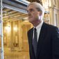 In this June 21, 2017, file photo, special counsel Robert Mueller departs after a meeting on Capitol Hill in Washington. (AP Photo/J. Scott Applewhite, File)