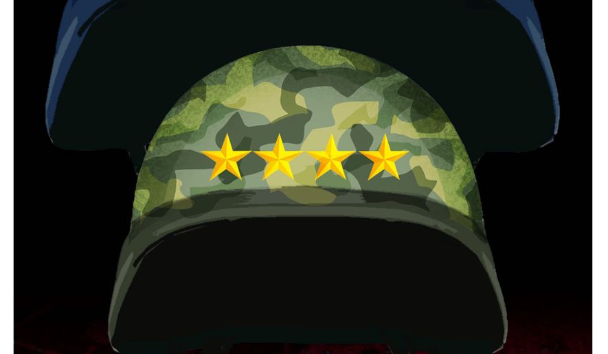 Illustration on the prospect of a European regional army by Alexander Hunter/The Washington Times