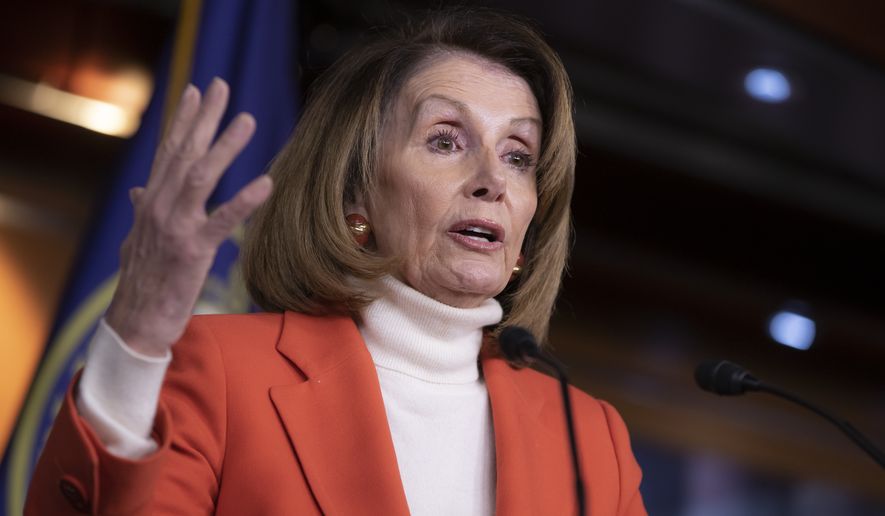 House Minority Leader Nancy Pelosi, D-Calif., talks to reporters during a news conference at the Capitol in Washington, Thursday, Nov. 15, 2018.  (AP Photo/J. Scott Applewhite)