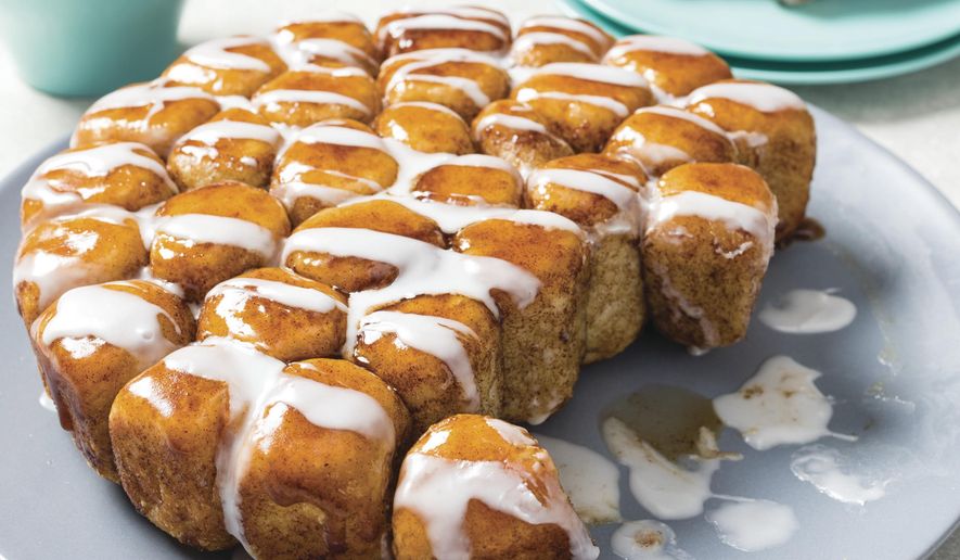 This undated photo provided by America's Test Kitchen in November 2018 shows monkey bread in Boston. (Daniel J. van Ackere/America's Test Kitchen via AP)