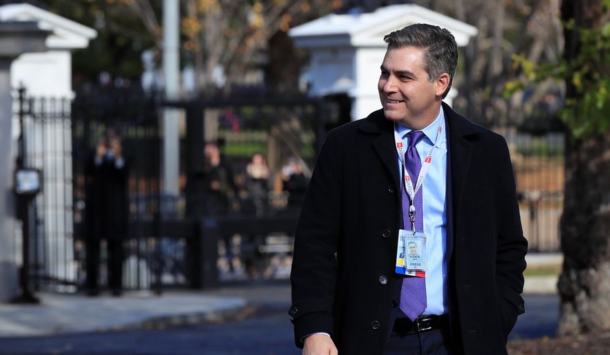 In the infamous press conference with President Trump earlier this month, Jim Acosta said the president was all wrong about the migrant caravan that was then marching toward the U.S.-Mexican border. (Associated Press photograph)