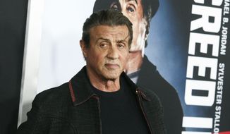 Sylvester Stallone attends the world premiere of &quot;Creed II&quot; at the AMC Loews Lincoln Square on Wednesday, Nov. 14, 2018, in New York. (Photo by Andy Kropa/Invision/AP)