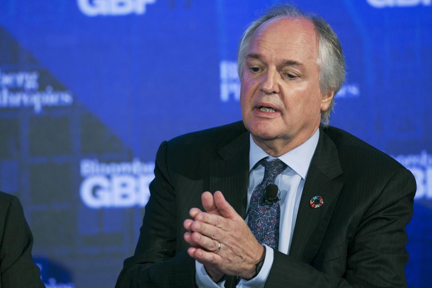 In this Wednesday, Sept. 20, 2017, file photo Unilever CEO Paul Polman speaks at the Bloomberg Global Business Forum in New York. The Anglo-Dutch company announced Polman&#x27;s retirement by the end of 2018 early Thursday, the announcement comes months after Unilever, under pressure from shareholders, reversed a decision to consolidate its headquarters in Rotterdam.(AP Photo/Mark Lennihan)