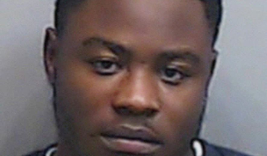 This Thursday, Nov. 29, 2018 photo released by the Fulton County Sheriff Department shows Erron Martez Dequan Brown in Atlanta. Brown, of Bessemer was charged with attempted murder in the Nov. 22. 2018 shooting at the Riverchase Galleria in Hoover, Ala., according to a statement from the Alabama Law Enforcement Agency. (Fulton County Sheriff Department via AP)
