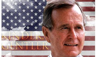 Illustration of George H.W. Bush by Alexander Hunter/The Washington Times