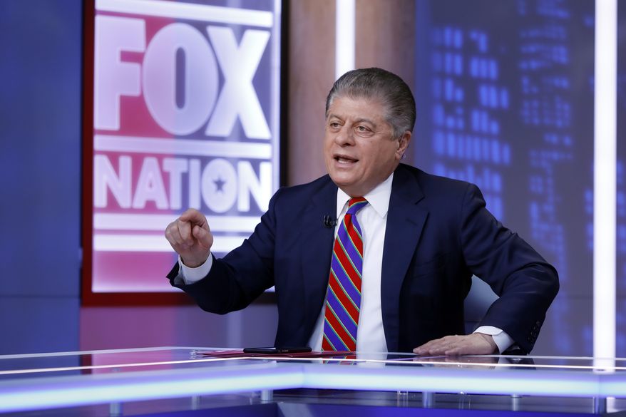 Fox News senior judicial analyst Andrew Napolitano hosts the inaugural broadcast of "Liberty File" on the new streaming service Fox Nation, in New York, Tuesday, Nov. 27, 2018. Fox is becoming the latest television news operation to stake out digital turf. Rather than an attempt to seek out young cord-cutters, Fox Nation is a subscription-based service designed to complement Fox News Channel. (AP Photo/Richard Drew)
