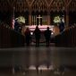 People pay their respects as former President George H.W. Bush lies in repose at St. Martin&#39;s Episcopal Church Wednesday, Dec. 5, 2018, in Houston. (AP Photo/David J. Phillip, Pool)