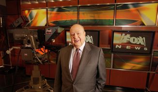 In this Sept. 29, 2006, file photo, Fox News CEO Roger Ailes poses at Fox News in New York. (AP Photo/Jim Cooper, File)