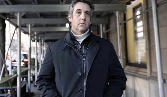 Michael Cohen, former lawyer to President Donald Trump, leaves his apartment building on New York&#39;s Park Avenue, Friday, Dec. 7, 2018. In the latest filings Friday, prosecutors will weigh in on whether Cohen deserves prison time and, if so, how much. (AP Photo/Richard Drew)